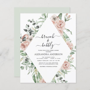 Budget Dusty Pink Brunch & Bubbly Bridal Shower