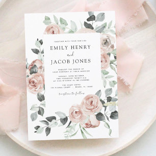 Budget Dusty Pink Floral Eucalyptus Wedding