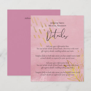 BUDGET Dusty Pink Gold Wedding