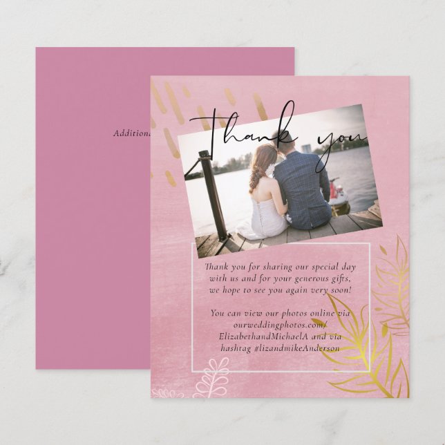 BUDGET Dusty Pink Gold Wedding (Front/Back)