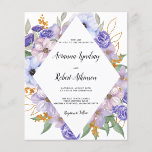 Budget Dusty Purple Floral Boho Wedding