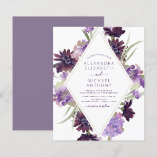 Budget Dusty Purple Wedding Floral Greenery