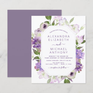 Budget Dusty Purple Wedding Floral Greenery