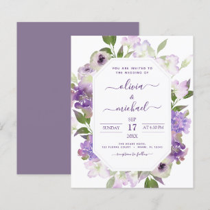 Budget Dusty Purple Wedding Floral Greenery