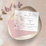 Budget Dusty Rose Florals Wedding Save the Date<br><div class="desc">There are two paper options to choose from for this size (4.5 x 5.6”) in the Budget range. For this product, I would recommend the semi-gloss which is a 110 gsm card stock, similar in thickness to a postcard. The Satin option is a much thinner paper 80gsm. The default is...</div>