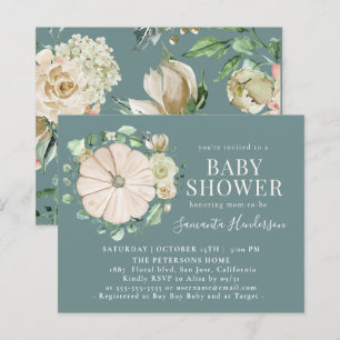 Budget Elegance Ivory Pumpkin Floral Baby Shower