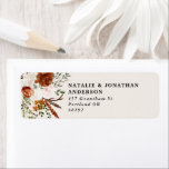 Budget elegant black terracotta floral wedding<br><div class="desc">Budget rustic watercolor floral wedding address label With beautiful rust,  terracotta,  blush pink,  black and sage green pampas grass eucalyptus watercolor details. This modern wedding design is sure to set the style for your big day.</div>