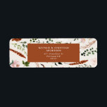 Budget elegant black terracotta floral wedding lab<br><div class="desc">Budget rustic watercolor floral wedding address label With beautiful rust,  terracotta,  blush pink,  black and sage green pampas grass eucalyptus watercolor details. This modern wedding design is sure to set the style for your big day.</div>