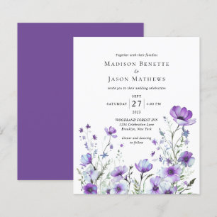 BUDGET Elegant Bohemian Purple Floral Wedding