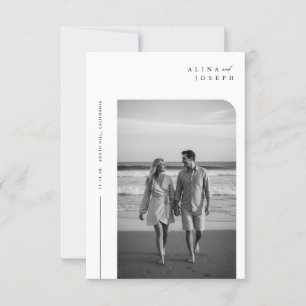 Budget Elegant Boho Photo Wedding Invites