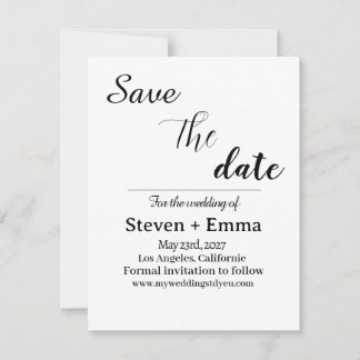 Budget elegant Boho Wedding Save the Date