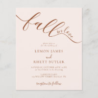 Budget Elegant Calligraphy Fall In Love Wedding