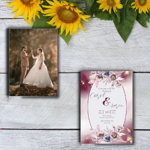 budget elegant classy botanical wedding flyer