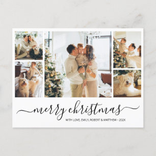 Budget Elegant Collage Christmas Holiday Postcard