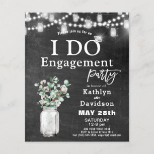 BUDGET Elegant Eucalyptus I DO Party Invitation