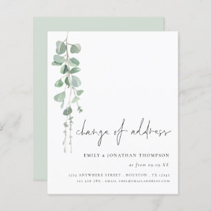 Budget Elegant Eucalyptus Script Change of Address