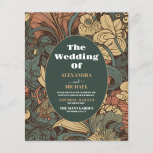 Budget Elegant Floral Art Nouveau Wedding