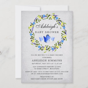 Budget Elegant Floral Baby Shower Invitation
