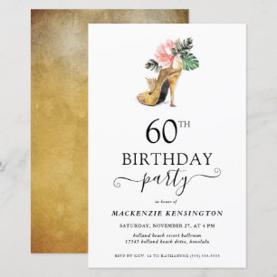 Budget Elegant Gold High Heels 60th Birthday