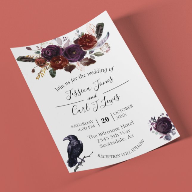 Budget Elegant Halloween Floral Boho Burgundy  (Creator Uploaded)