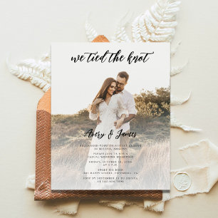 Budget Elegant Just Married Elopement Reception