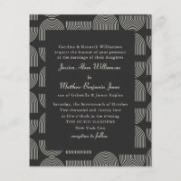 Budget Elegant Lines Formal Black White Wedding