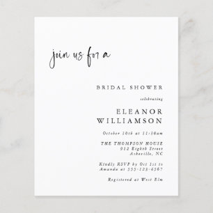 Budget Elegant Minimalist Photo Bridal Shower