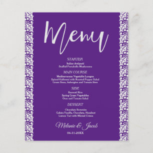 Budget Elegant Minimalist Purple Menu