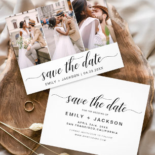 Budget Elegant Modern Save the Date 3 Photo 