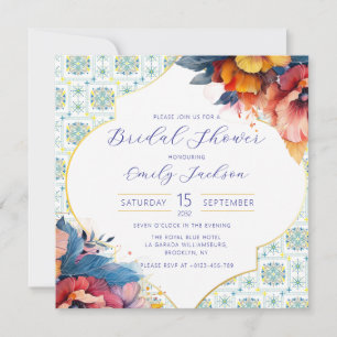 Budget Elegant Moroccan Tiles Floral