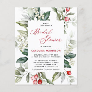 Budget Elegant Noel Winter Bridal Shower Flyer