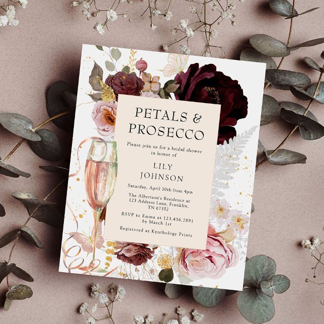 Budget Elegant Petals Prosecco Pink Bridal Shower (Creator Uploaded)