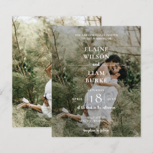 Budget Elegant Photo Overlay Wedding Invitation