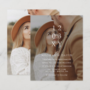 Budget Elegant Photo Overlay Wedding Invitation