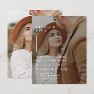 Budget Elegant Photo Overlay Wedding Invitation