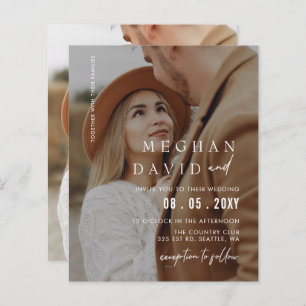 Budget Elegant Photo Overlay Wedding Invitation