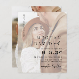 Budget Elegant Photo Overlay Wedding Invitation