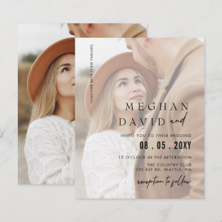 Budget Elegant Photo Overlay Wedding Invitation