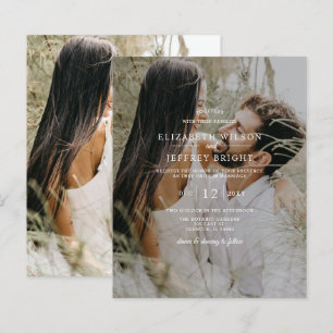 Budget Elegant Photo Overlay Wedding Invitation