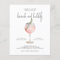 Budget Elegant Pink Brunch & Bubbly Bridal Shower