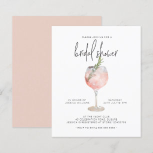 Budget Elegant Pink Cocktail Bridal Shower Brunch