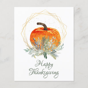 Budget Elegant Pumpkin Thanksgiving Card