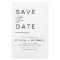 Budget Elegant Save the Date White Black
