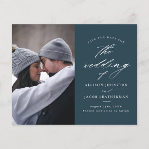 Budget Elegant Script Photo Save The Date