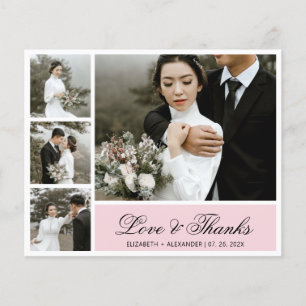 Budget Elegant Script Pic Wedding Thank You Flyer
