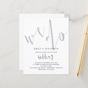 Budget Elegant Script We Do Wedding Invitation