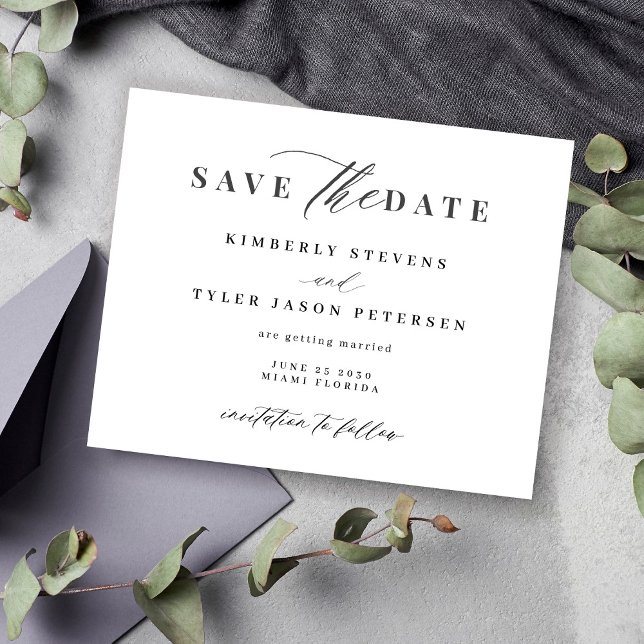 Budget elegant script wedding save the date (Creator Uploaded)
