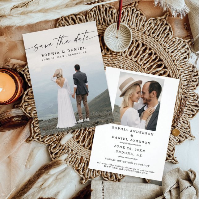 Budget Elegant Script Wedding Save The Date Flyer (Creator Uploaded)