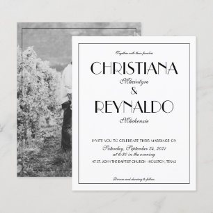 BUDGET Elegant Typography Art Deco Photo Wedding