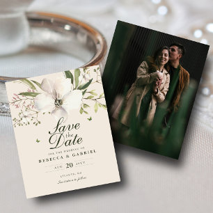 Budget Elegant Watercolor Floral Wed Save The Date